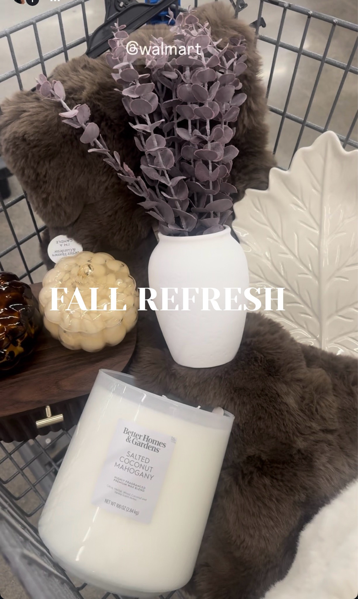 Inspo in minimal fall decor!!!
@Walmart has some really good stuff & very affordable. 
#fallrefresh#decor