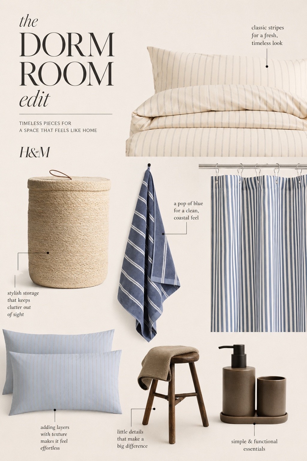 H&M Home: the dorm room edit 
Coastal feel

#LTKkids #LTKsale #LTKhome