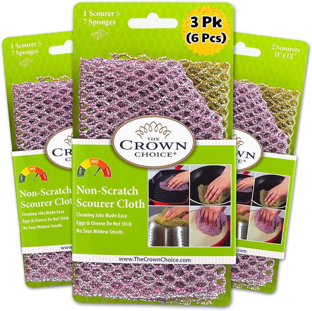 The Crown Choice Heavy Duty Non-Scratch Dish Scrubbers for Cleaning Dishes & Pots (6Pcs) - Replac... | Amazon (US)