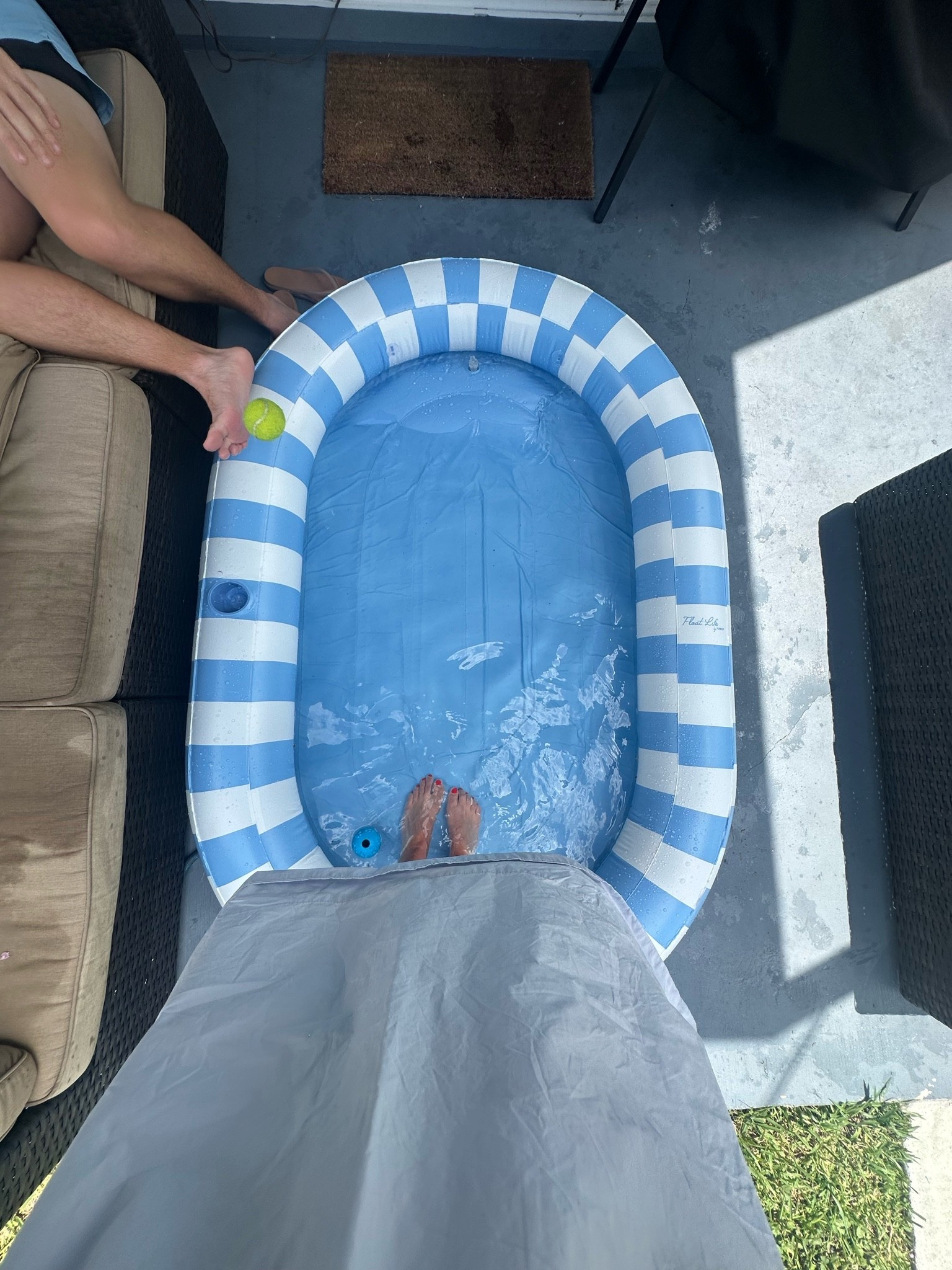 @FUNBOY Meet your new summer essential: the Float Life Blue & White Oval Tanning Pool Lounger. Designed by FUNBOY, this reimagined oval shape creates a cozy wraparound lounging zone perfect for sunbathing, cooling off, or floating in style. The classic blue-and-white stripe print instantly elevates your pool or pool party, and you don’t even need a pool to enjoy it—simply fill with water on land for a refreshing backyard cool-down. Built with premium materials and a supportive integrated backrest, this chic lounger delivers effortless comfort wherever summer takes you.

#LTKSwim #LTKmomlife #LTKHome