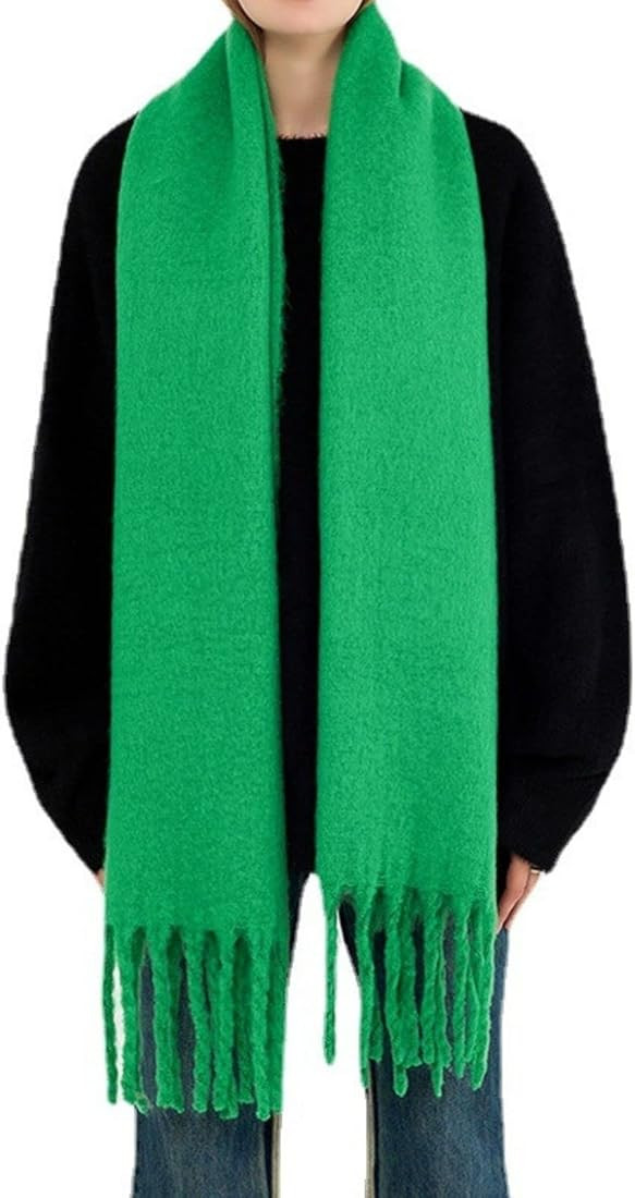 SUNDSGT Big Scarf Coloured Checked Oversized Scarf Tassel Soft Fall Winter Thick Scarf Warm Shawl... | Amazon (US)