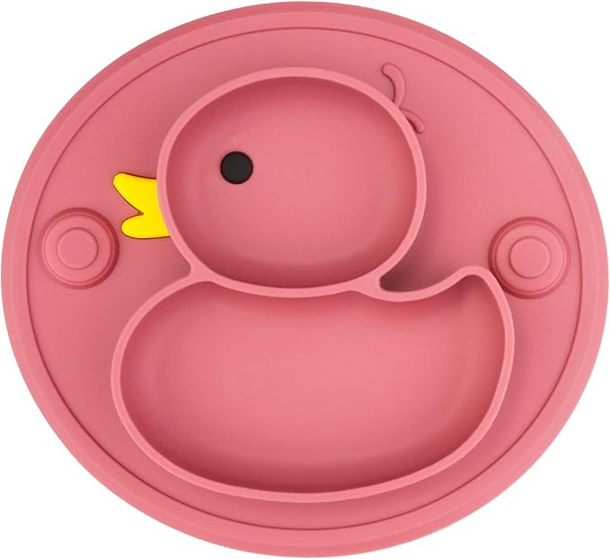 Baby Silicone Suction Plate,Non Slip Toddler Divided Placemat with Strong Suction Cup Fit Most Hi... | Amazon (UK)