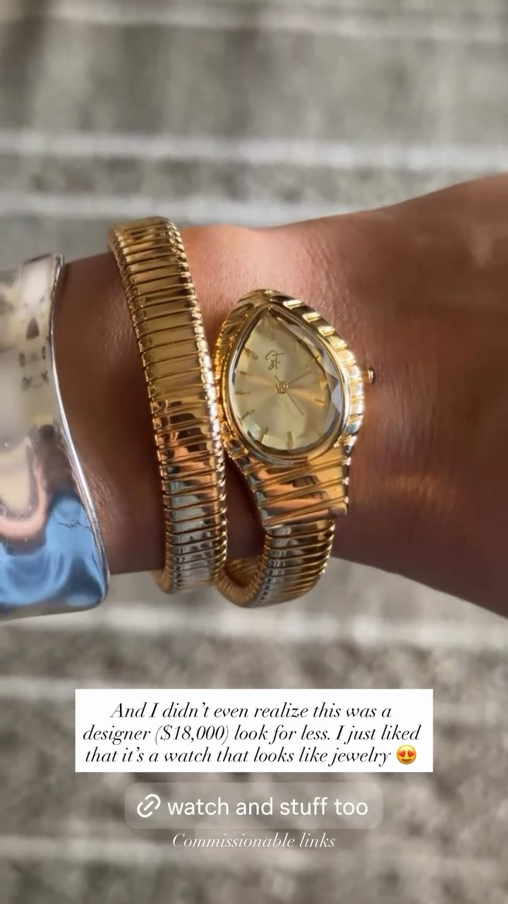 I didn't even realize this was a designer ($18,000) look for less. I just liked that it's a watch that looks like jewelry😍

#LTKOver40 #LTKselfcare #LTKvlog