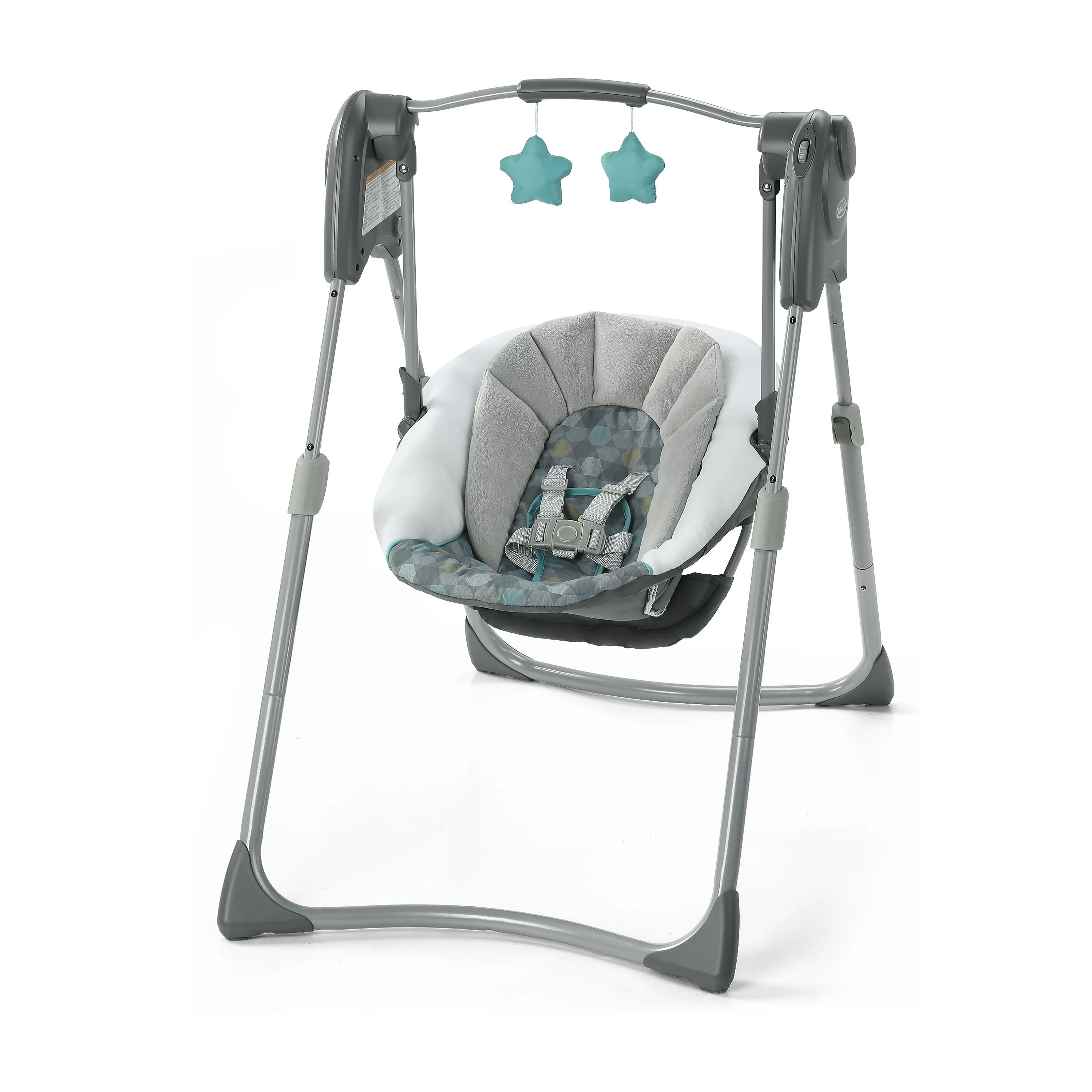 Graco Slim Spaces Compact Baby Swing, Space-Saving Design, Gray, Infant | Walmart (US)