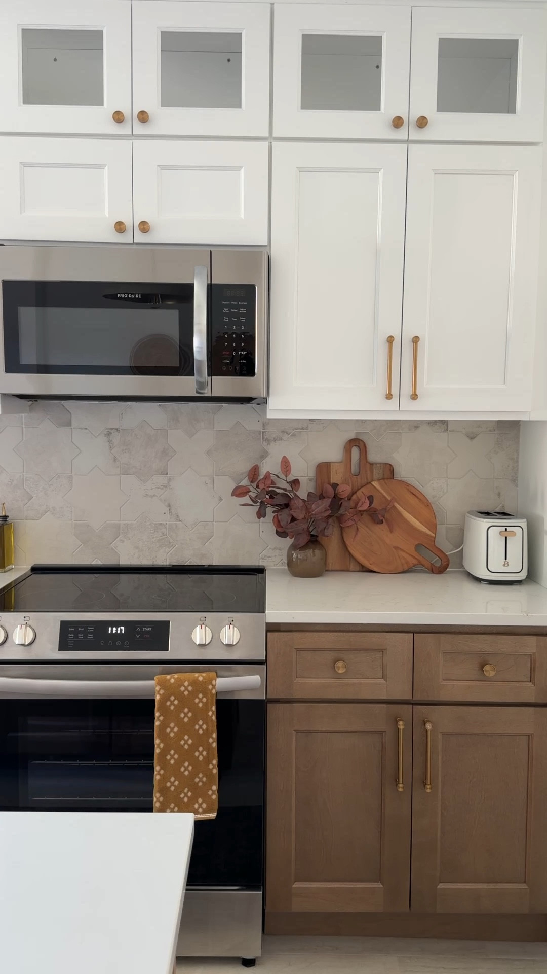 Harvest gold hand towel set of 2 from Threshold is the perfect fall addition to our Airbnb kitchen! 

#Fallhome

#LTKSeasonal