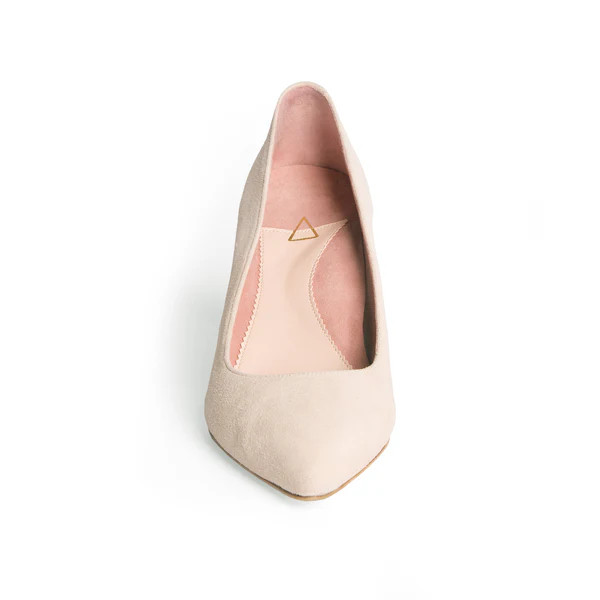 Prowess Pearl Suede Lower Block Heel | ALLY Shoes