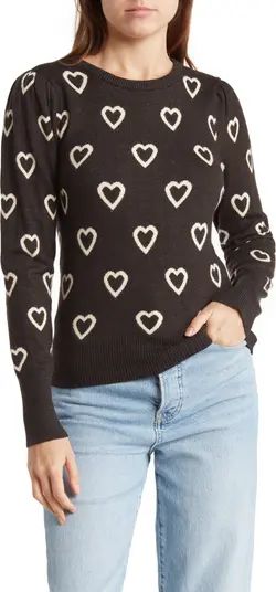 Belldini Heart Outline Pullover Sweater | Nordstromrack | Nordstrom Rack