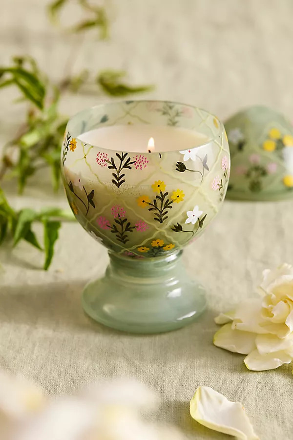 Painted Floral Egg Candle | Terrain