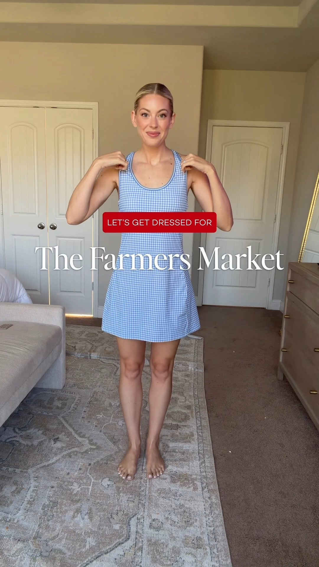 let’s get dressed for: the farmers market 🍓🫐

Apparently my farmers market uniform is equal parts tennis club + produce aisle, and I’m very okay with that.

The @poloralphlauren gingham tennis dress + this literal “farmers market” berry sweater from @renttherunway was too perfect. Added @newbalance sneakers, frilly socks, a red beaded necklace, and my @poloralphlauren tote because obviously we needed a little more prep.

Also, song choice courtesy of my current car soundtrack: “Bottle Up This Feeling” by @backstreetboys from the new @pawpatrolmovie. It is basically on repeat at this point 😂

#farmersmarketoutfit #sportychic #preppystyle #ralphlaurenstyle #outfitinspiration