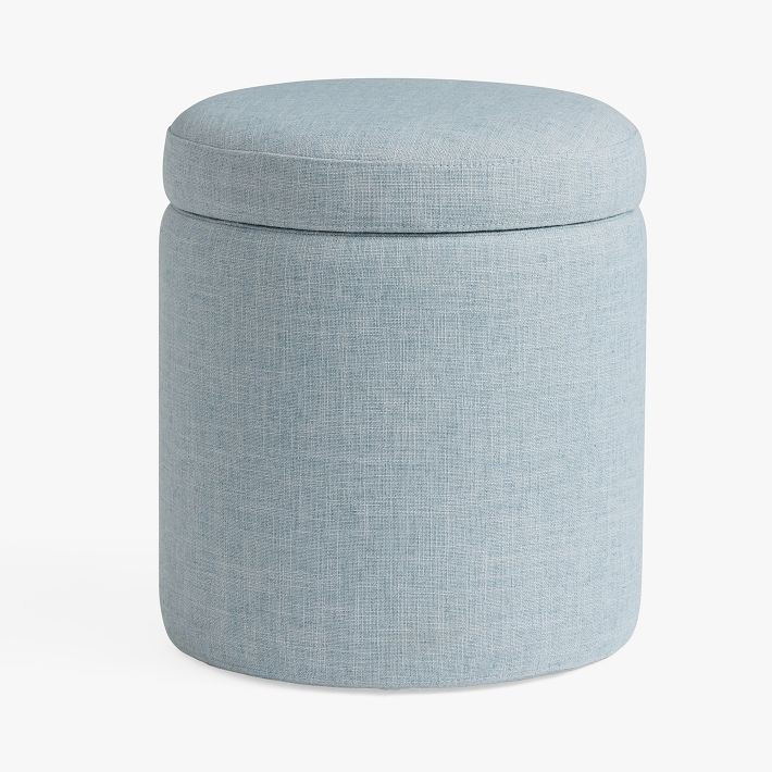 Simple Round Storage Ottoman | Pottery Barn Teen