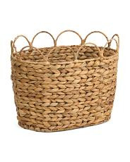 Oval Tapered Basket With Scalloped Top | TJ Maxx
