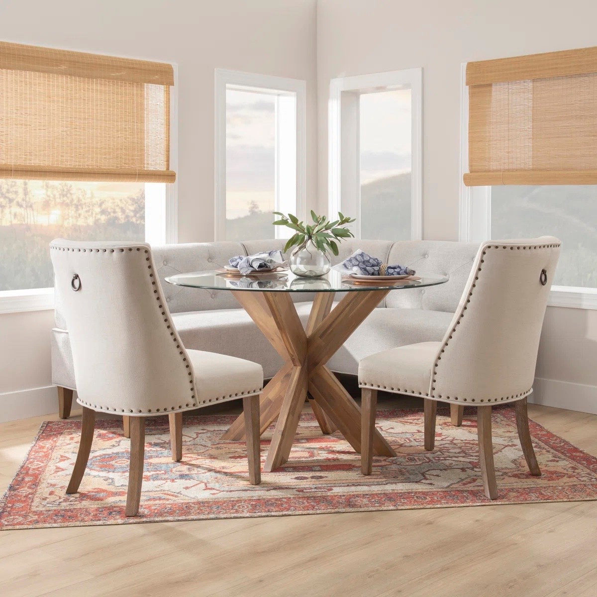 ✨ Heirloom Luxury Collection ✨ 
Crafted for longevity | Investment pieces ($1,500+)

Inspired by designer breakfast nooks and boutique café seating, this upholstered corner dining set creates a warm, curated atmosphere perfect for gathering and entertaining. ON SALE and under $1,600.

Keywords: 

* corner nook dining set
* upholstered dining set
* breakfast nook furniture
* corner dining bench
* family dining furniture
* dining nook seating
* cozy dining set
* space saving dining furniture
* organic modern decor
* modern farmhouse dining
* cozy home aesthetic
* curated dining space
* breakfast nook inspiration
* warm neutral interiors
* designer inspired furniture
* elevated everyday living

#LTKSeasonal #LTKHome #LTKSaleAlert