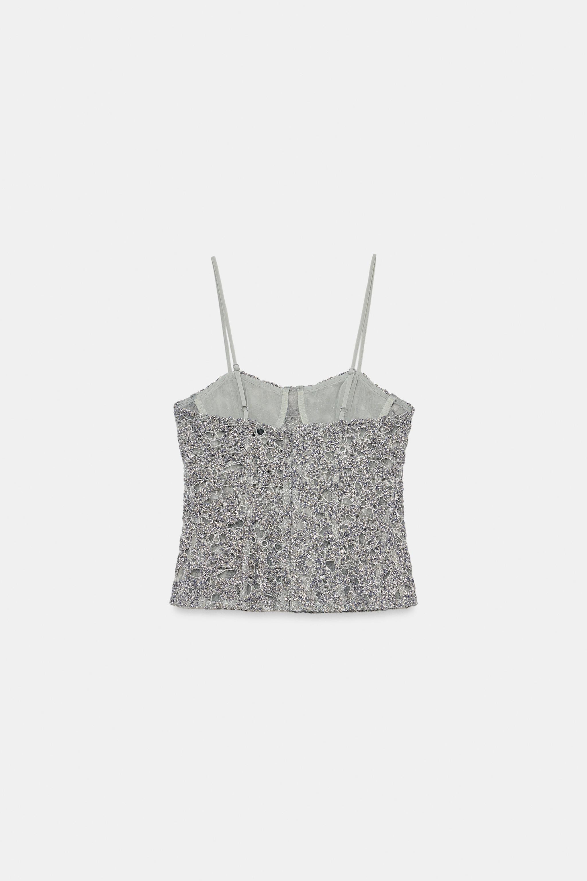 ZW COLLECTION SHIMMER TOP | Zara US