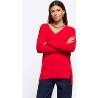River Island Red V Neck Fine Knit Jumper | River Island UK & IE