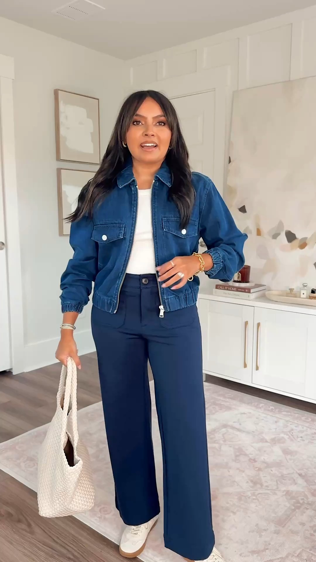 Teacher & Office Casual Outfits Part 6 - with Sneakers
Denim jacket size xs petite TTS
White tank size xs petite TTS
Blue pants size 2 petite TTS
Sneakers size 6 TTS - color ecru mesh 



#LTKSaleAlert #LTKPetite #LTKWorkwear