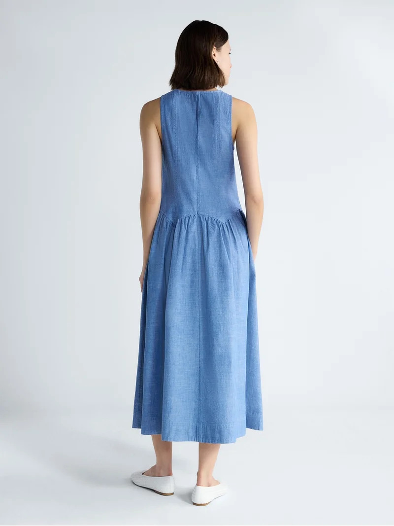 Free Assembly Women\u2019s and Women's Plus Sleeveless Cotton Racer Back Maxi Dress, Sizes XS-4X ... | Walmart (US)