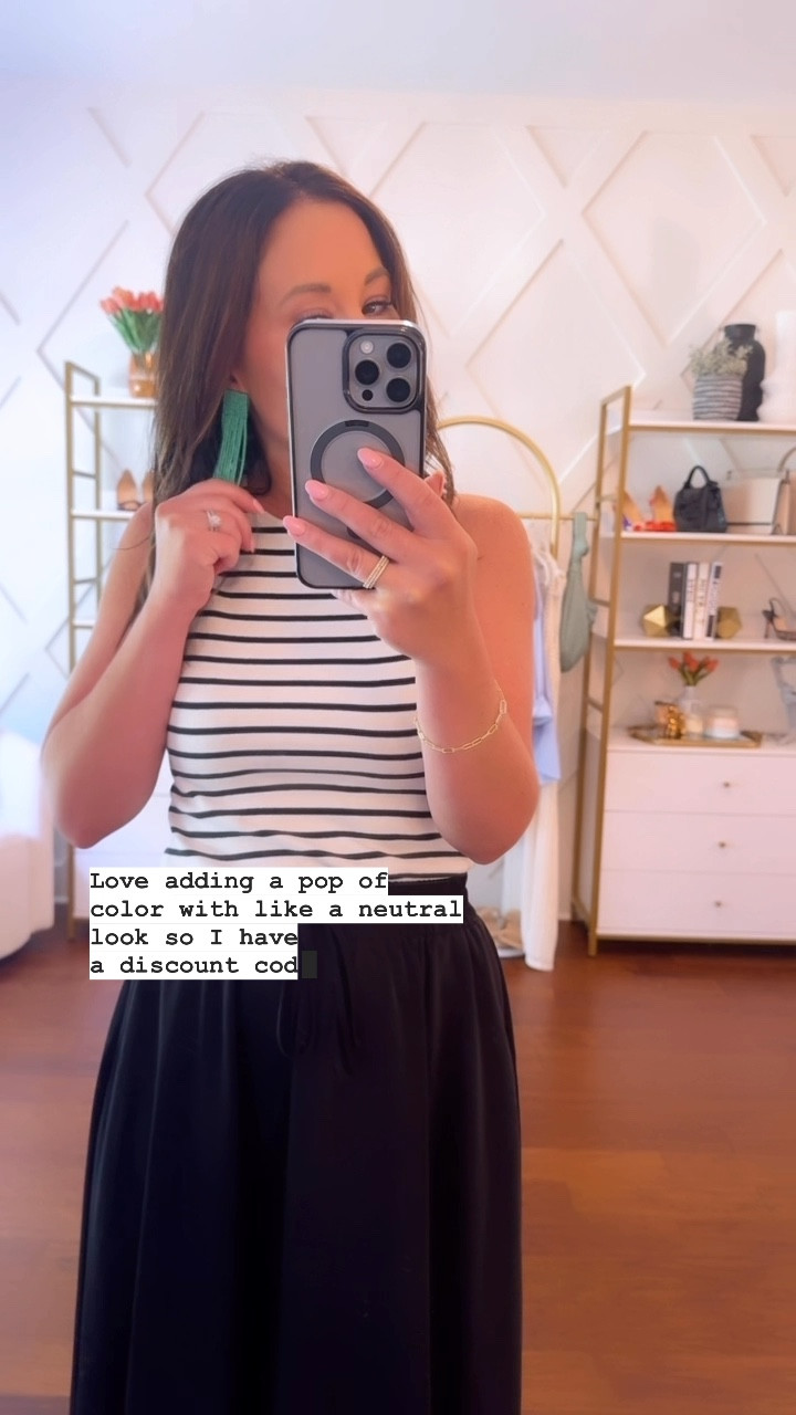 Comfortable summer outfit idea- this skirt is from our summer capsule and is beyond comfortable- dress it up or keep it casual - use code blair10 for 10% off my earrings from nickel and suede 

#LTKOver40 #LTKStyleTip #LTKFindsUnder50