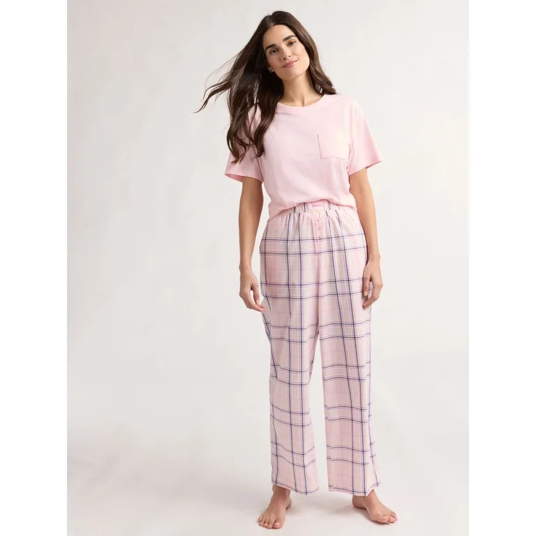 Joyspun Women's and Women’s Plus Sleep Easy Tee with Short Sleeves, Sizes XS to 3X - Walmart.co... | Walmart (US)