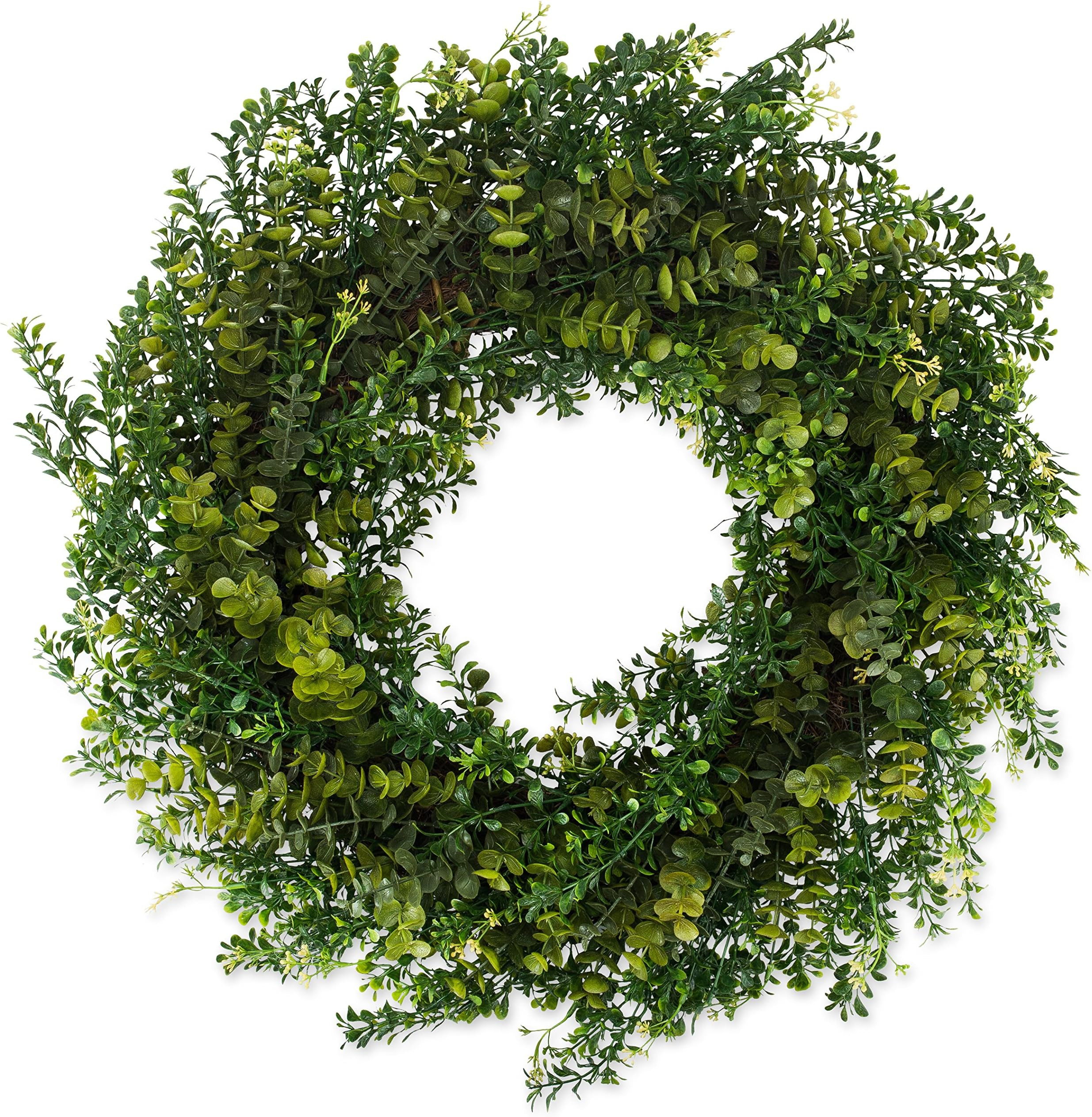The Wreath Depot Arbor Artificial Boxwood Wreath 22 Inch, Year Round Full Green Wreath, Approved for Outdoor Display, Beautiful Gift Box Included | Amazon (US)