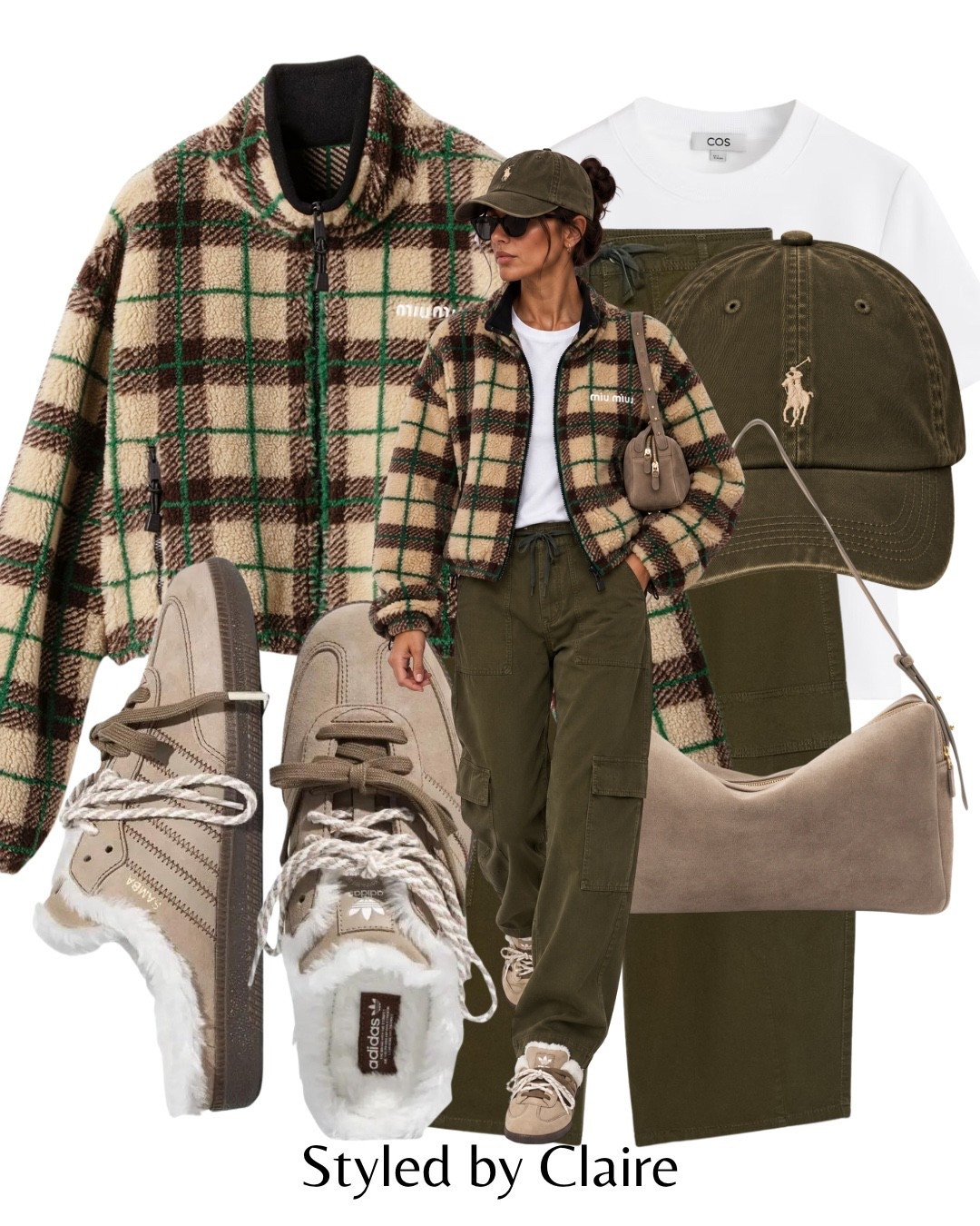 COOL GIRL CARGOS🐻
Tags: Miu Miu Teddy fleece adidas shearling mules beige suede bag Ralph Lauren khaki cap fashion autumn transitional inspo outfit ideas

#LTKautumn #LTKshoes #LTKstyletip