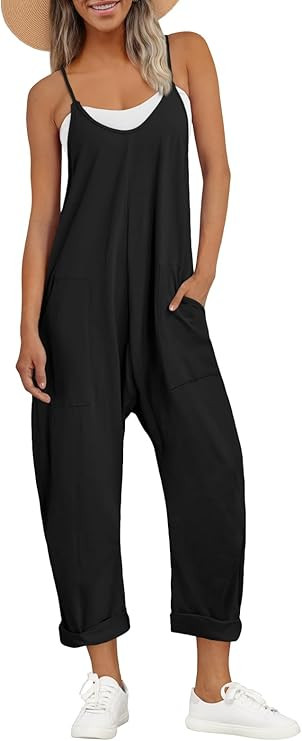 AUTOMET Jumpsuits for Women Casual Summer Outfits Rompers Comfy Beach Vacation Trendy Overalls Ju... | Amazon (US)