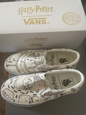 New VANS x Harry Potter Marauders Map Classic Slip-On Shoes Size (W 7.5/M 6) | eBay US