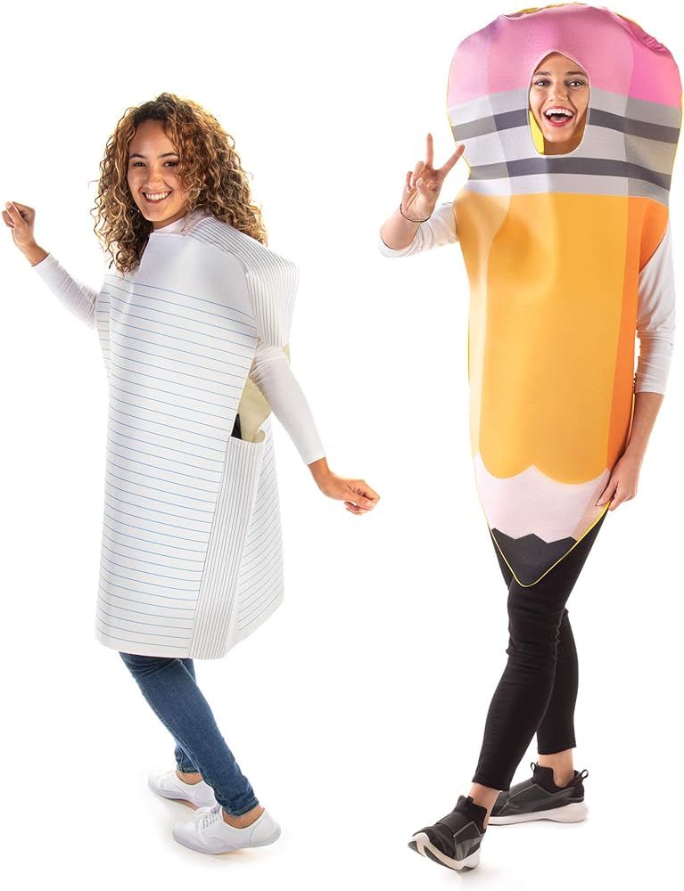 No. 2 Pencil & Paper Halloween Couples' Costumes - Funny Adult One-Size Outfits | Amazon (US)