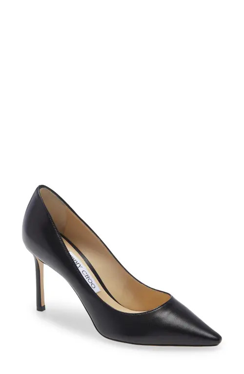 Jimmy Choo Romy 85 Leather Pump in Black at Nordstrom, Size 7Us | Nordstrom