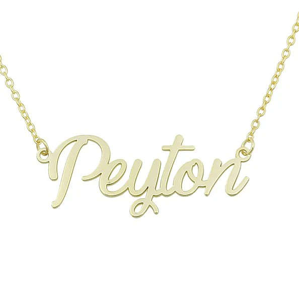 Custom Cursive Nameplate Necklace | The Sis Kiss