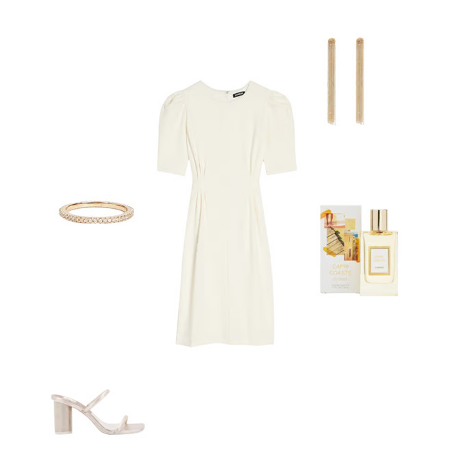 Puff Sleeve Sheath Dress | Express