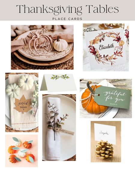 I love adding place cards to my Thanksgiving table! Even if it’s a small gathering, a place card makes the table feel very special and personal! These can be creative like hand writing names on pumpkins or fruit or a simple card! It’s also a great way to add in festive fall colors and textures as well as interest to your Thanksgiving tablescape! 

#LTKhome #LTKSeasonal #LTKHoliday