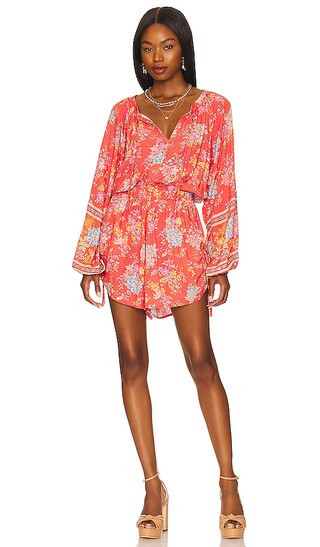 Meadowland Romper in Poppy | Revolve Clothing (Global)
