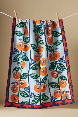 Tomatoes Block-Print Dish Towel | Anthropologie (US)