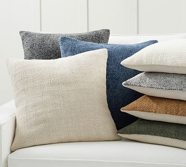 Faye Linen Textured Pillow Covers | Pottery Barn (US)