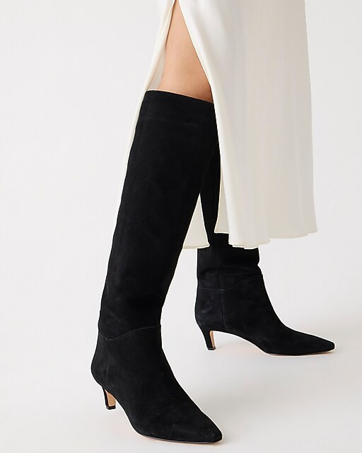 Stevie knee-high ankle boots in suede | J. Crew US