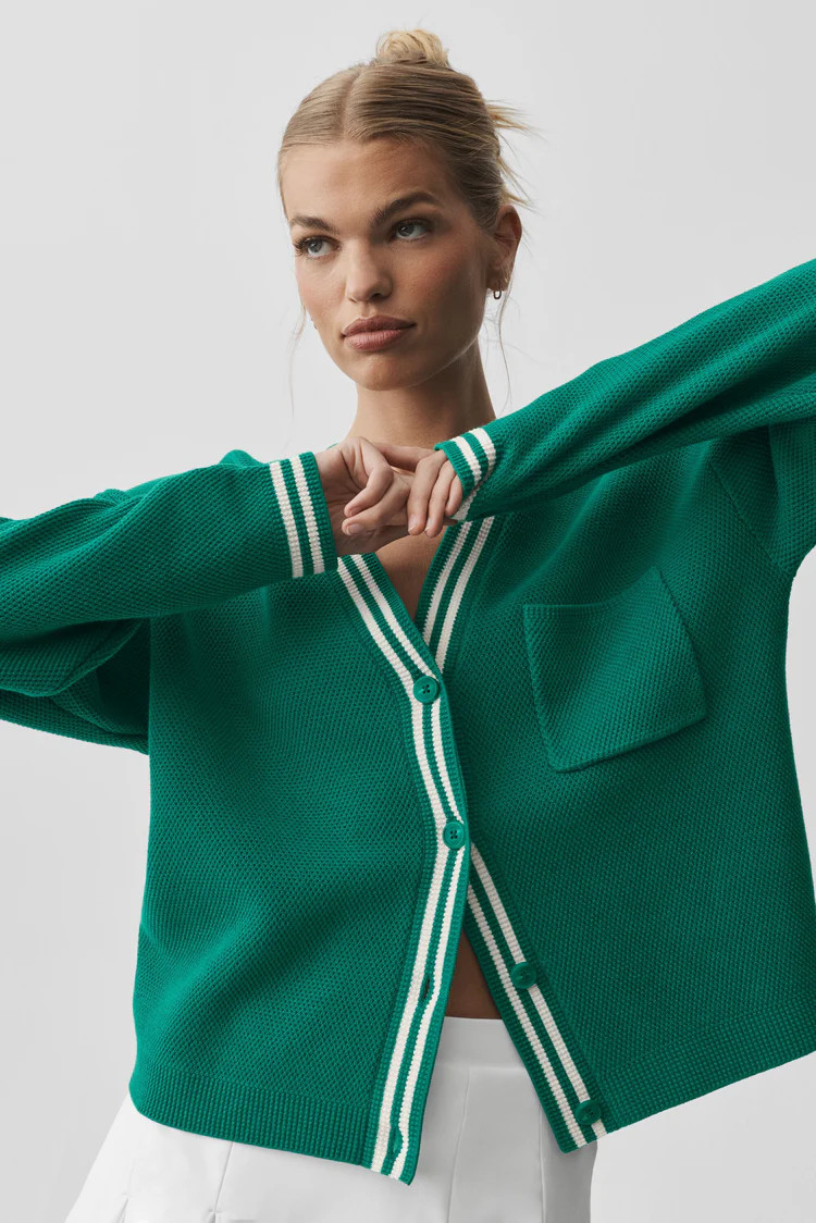 Tennis Club Sweater Knit Cardigan | Alo Yoga