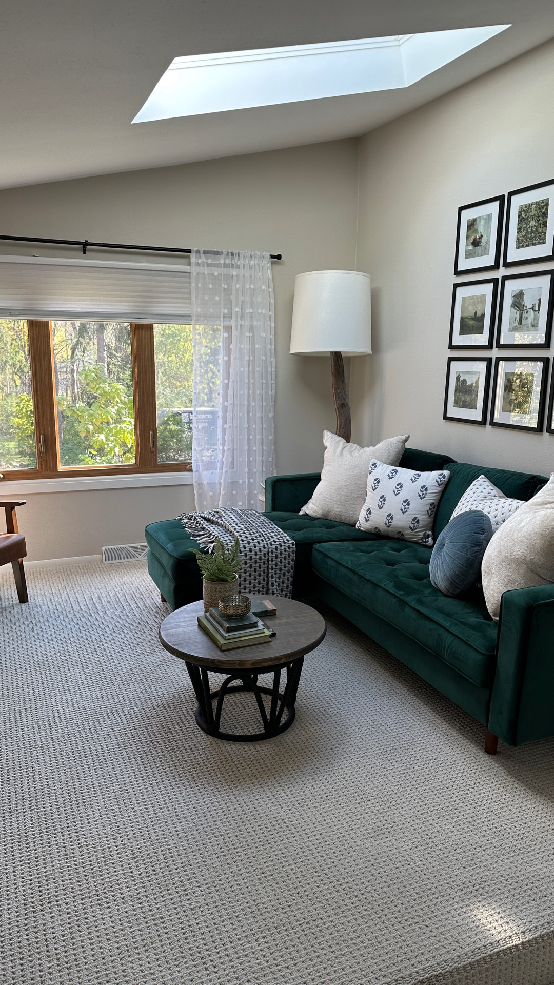 Digital download art prints in a set of 9 were perfect for this simple gallery wall.  They’re a mix of vintage landscape, textile, and still life images on earth tones.  

I linked the sofa I have in here, too. The product images make it look olive green, but it is forest green or emerald green velvet.

Wall art | wall decor | gallery wall | Etsy | velvet couch | velvet sofa | chaise | sitting room | sitting area 

#LTKHome #LTKFindsUnder100 #LTKFindsUnder50