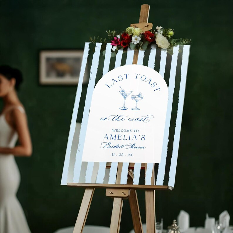 Last Toast on the Coast Bridal Shower Sign, Last Toast on the Coast Bachelorette Sign, Last Toast... | Etsy (US)