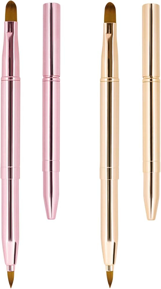 Unaone [2 Pack] Lip Brush for Lipstick, Retractable Lip Brushes, Dual-ended Makeup Brush for Lips... | Amazon (US)