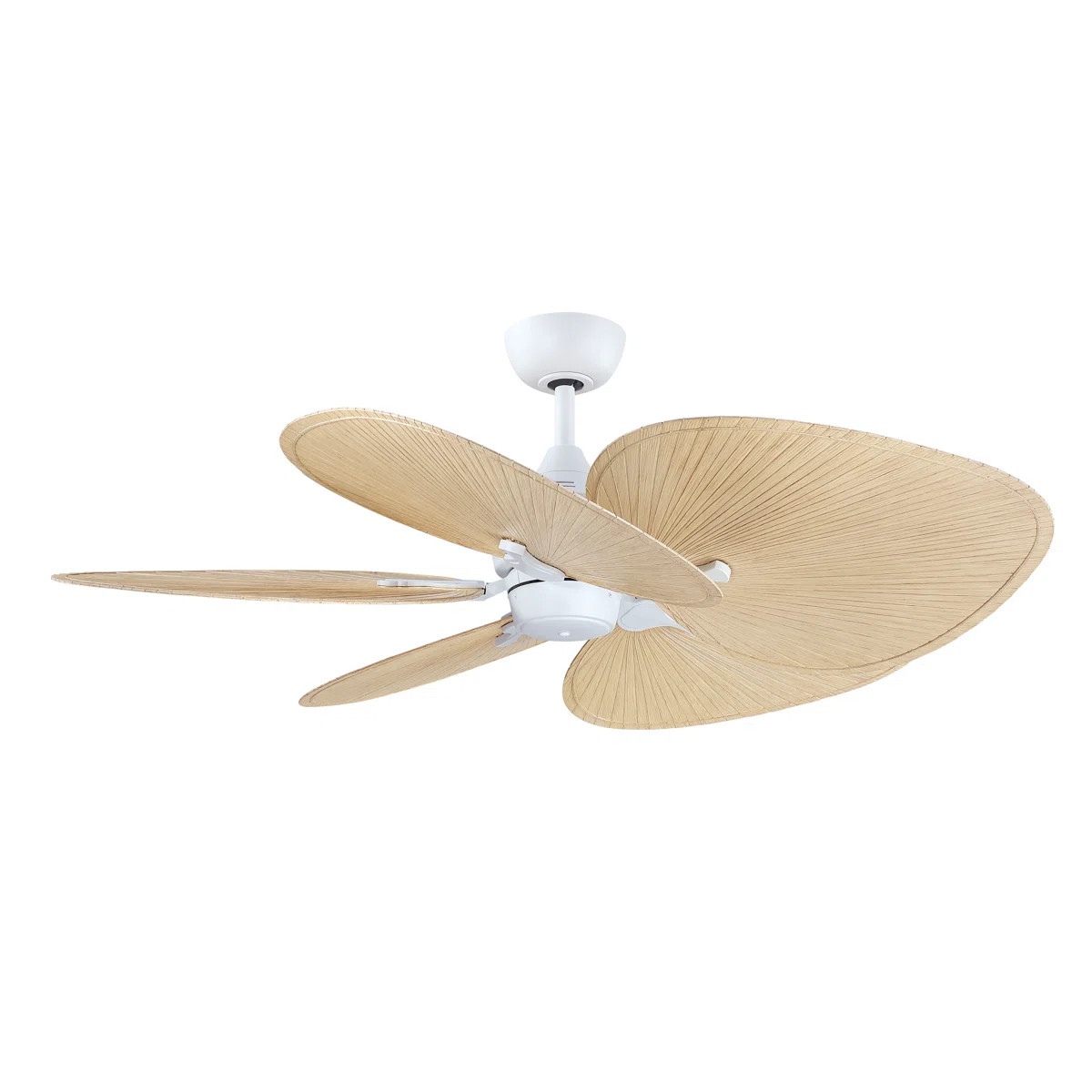 Islander DC 52 inch Indoor/Outdoor Ceiling Fan - Matte White with  Natural Wide Oval Palm-Inspire... | Wayfair North America