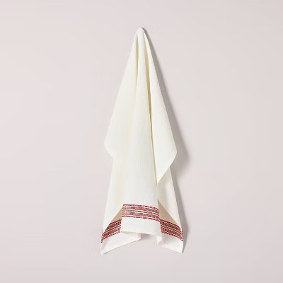 Christmas Stripe Flour Sack Kitchen Towel White/Green/Red - Hearth & Hand™ with Magnolia | Target