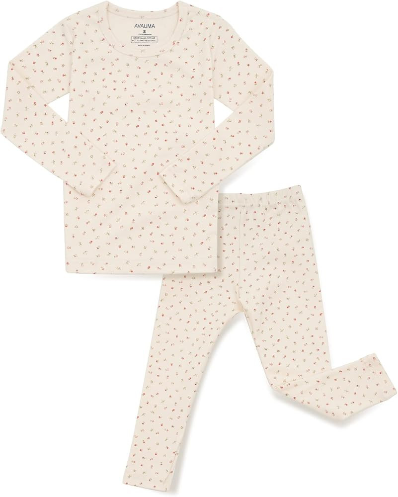 AVAUMA Baby Boys Girls Pajama Set 6M-7T Kids Cute Toddler Snug fit Pattern Design Pjs Cotton Slee... | Amazon (US)