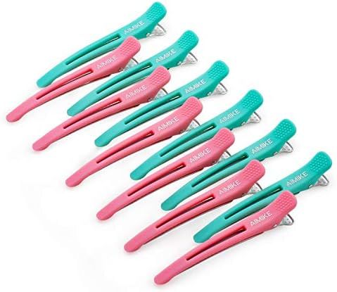 AIMIKE Hair Clips for Styling Sectioning 12 Pack, Non-Slip Duck Billed Hair Cutting Clips with Si... | Amazon (US)