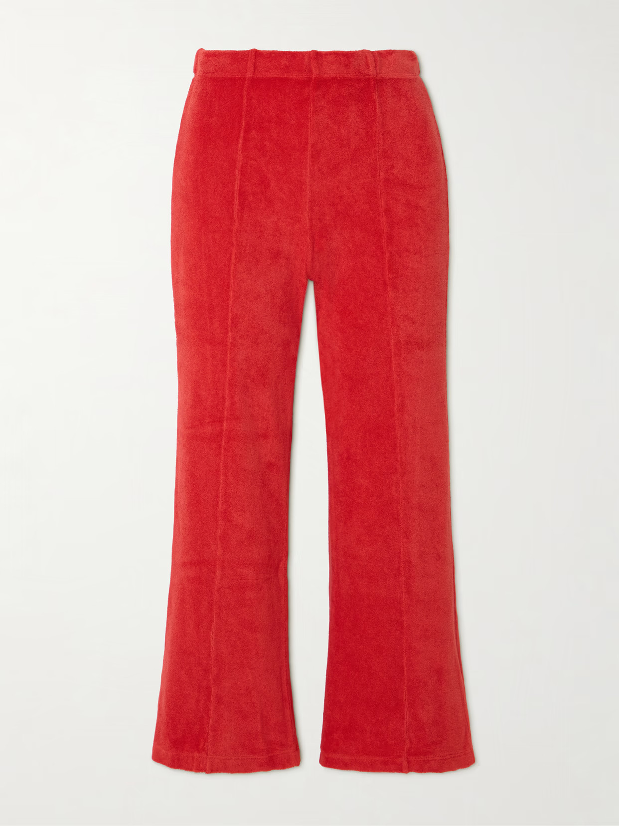 Suzie Kondi - Fili Kick Cropped Cotton-blend Terry Flared Pants - x small | NET-A-PORTER (US)