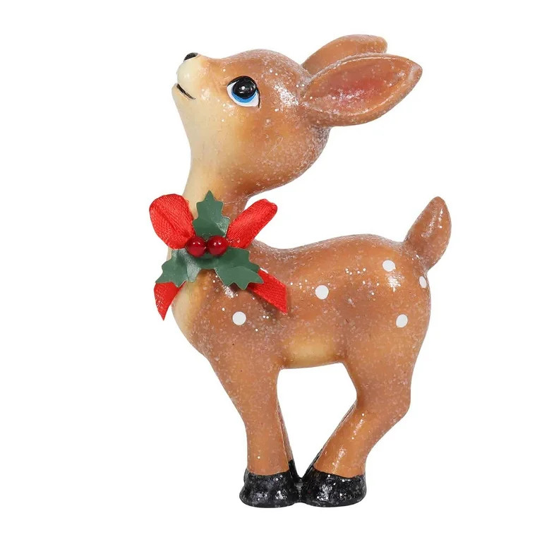 Holiday Time Mini Brown Standing Deer Christmas Tabletop Decoration, 4.92 inch | Walmart (US)