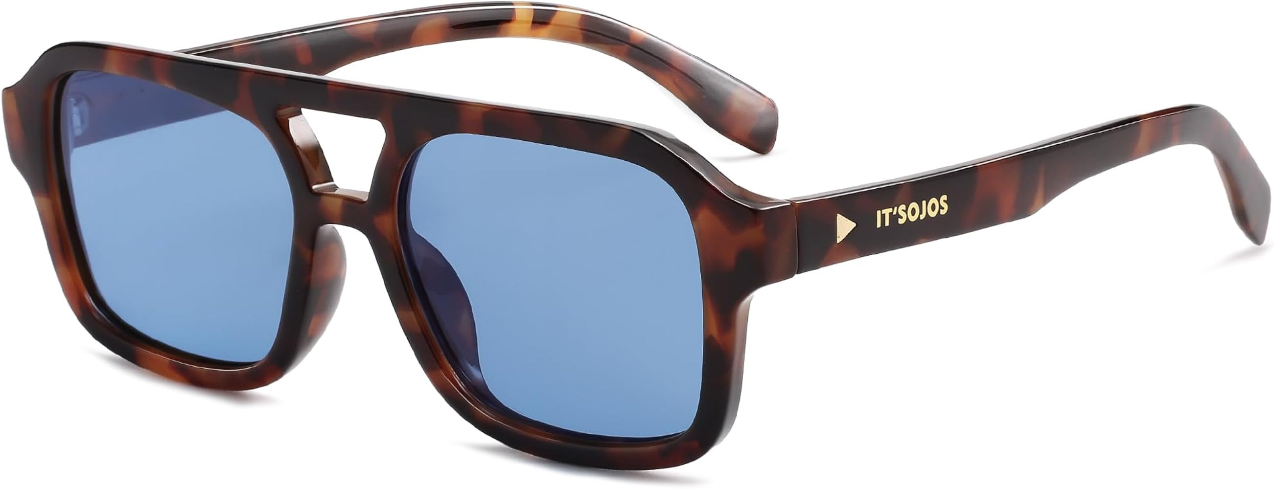 SOJOS Retro Aviator Sunglasses for Womens Mens Polarized Trendy Rectangle Designer Inspired Shade... | Amazon (US)