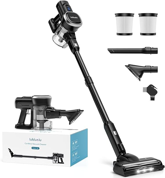 Lubluelu Cordless Vacuum Cleaner, Max 50 Mins Runtime, Stick Vacuum with Touch Screen,Lightweight... | Amazon (US)