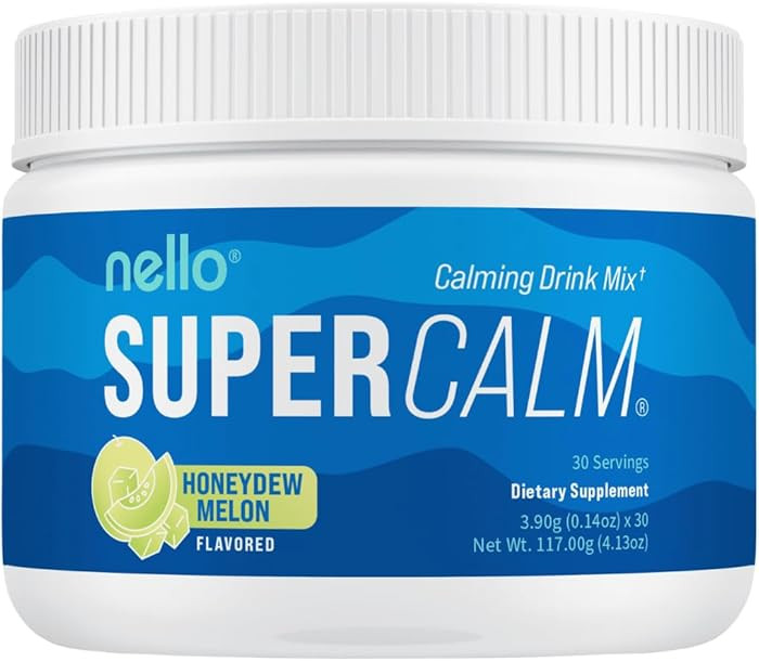 Nello Supercalm Powdered Drink Mix Tub, Cortisol Reducer* and Sleep Aid Supplement, L Theanine, K... | Amazon (US)