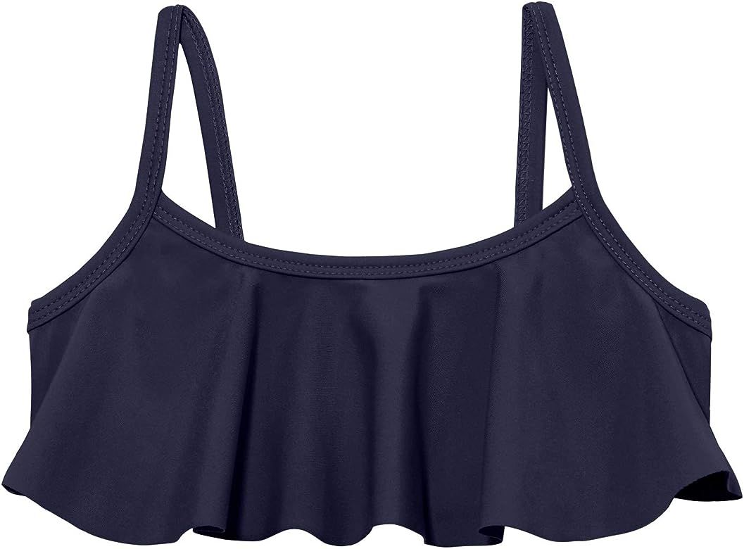 City Threads Girls Flounce Bikini Top Active Wear UPF50+ Rash Guard for Beach and Pool | Amazon (US)