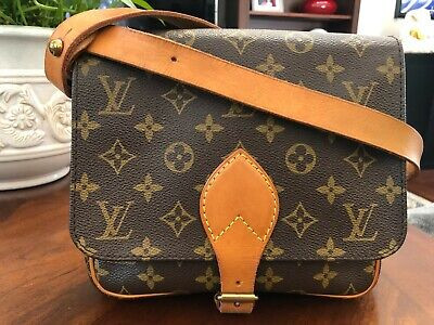 Authentic classic LOUIS VUITTON Monogram Canvas Cartouchiere MM Shoulder Bag | eBay US